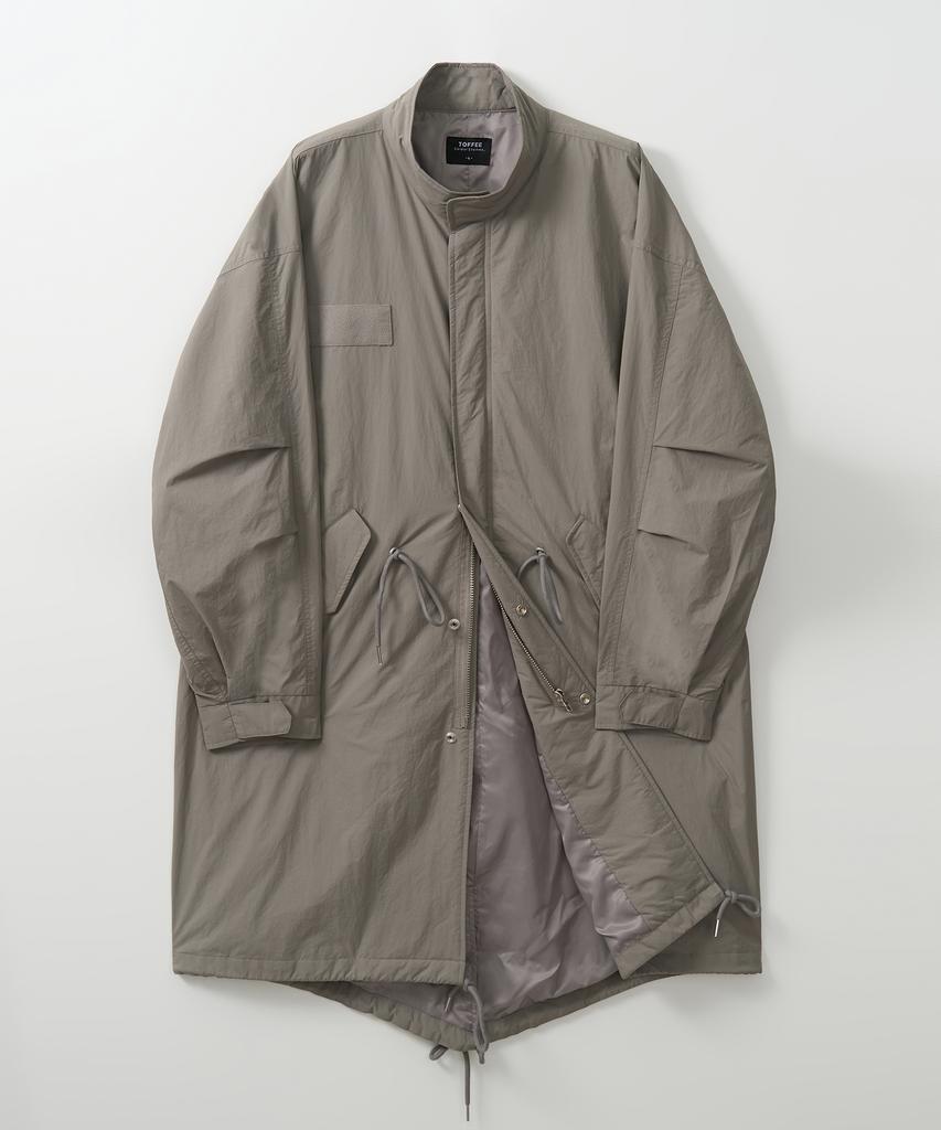 Toffee Utility Fishtail Long Parka (Warm Grey)