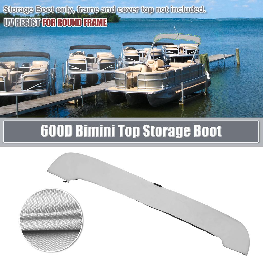 Boat Universal Bimini Top Storage Boot Cover with Light Hole