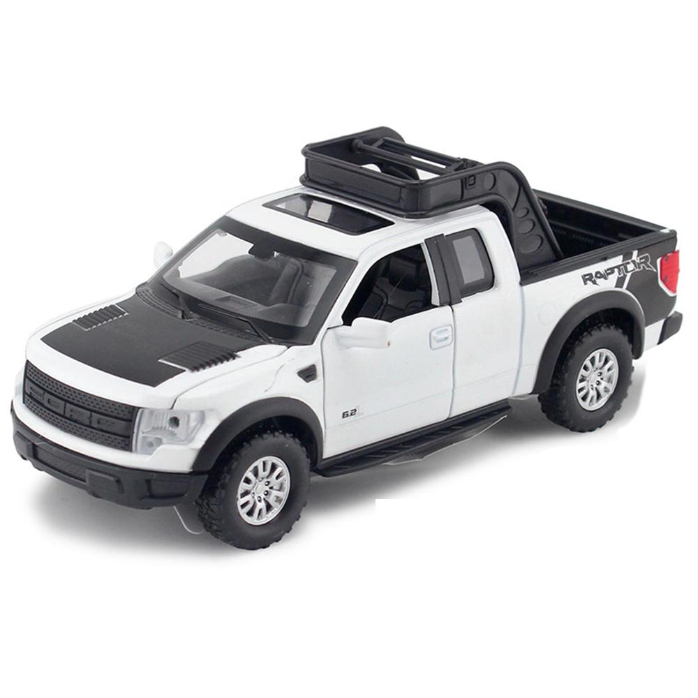 

Масштаб 1/32 Ford F-150 SVT Raptor Пикап Литой под давлением Модель автомобиля Игрушка для детей Подарок 1/32-Size:17.5*7*6.8cm