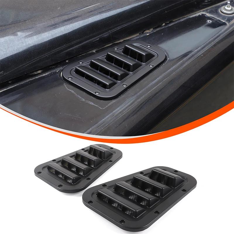 For 2004-18 Land Rover Defender 90 110 aluminum alloy car hood air outlet protective mesh cover sticker car exterior accessories