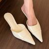 Nuove Ciabatte Eleganti con Punta Acuta e Tacco Alto Sandali Estivi da Donna Ciabatte Retro da Esterno per Donna Scarpe Da Donna Ciabatte Donna