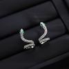 Year Of The Snake Personality Diamond-Set Design Snake Earrings, Light Luxury Cold Wind High-End Fashion Temperament Earrings