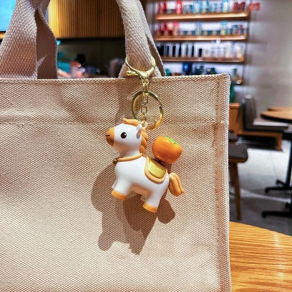 DIY Craft Zodiac Pony Keyring Rotatable Horse Design Key Ring Bag Pendant  Keychain Accessory