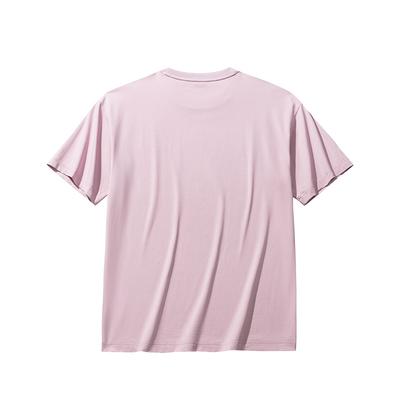 Comfortable Breathable Solid Color Round Neck Versatile Short Sleeve T-Shirt Men Tops Champs-Elysees-Pink 972528125-3