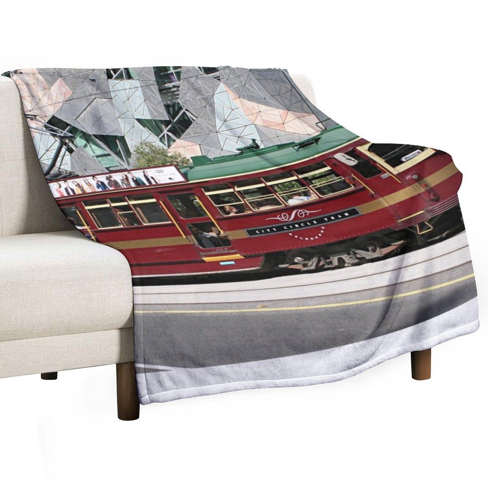 Melbourne city tram, Victoria, Australia 3 Throw Blanket Luxury Bed Fashionable Shaggy blankets and throws Blankets 30x40in