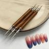 Sandalwood Nail Dotting Pen Double-End Nail Art Dotting Tools In Ballpoint Pen Design Nail Art Tip Dot Paint Manicure Salon