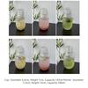 Retro Transparent Glass Water Bottle Embossed Pattern Large Capacity Glass Cups with Cup Cold Water Kettle Coffee Drinking