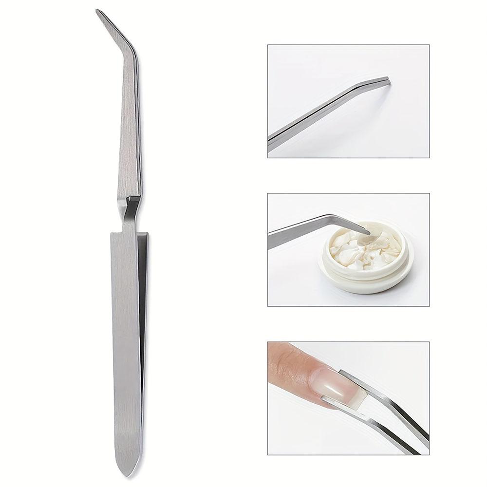 1Pcs Shaping Clip Multifunction Stainless Steel Nail Art Shaping Tweezers Cross Nail Clip Manicure Tools New Nail Art Tool