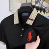 Polo Ralph Lauren 2025 Léto Pánské Nové Výšivka Pony Jednobarevné Volné Barevný Límec Business Casual Polokošile