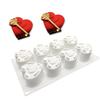1 Pc Valentine's Day 6 Even Love Music Box Mousse Mold Cake Mold Chocolate Silicone Mold Dessert Baking Tool