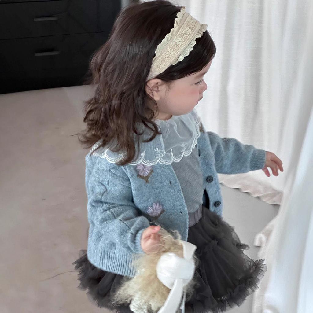 Children's autumn long-sleeved sweater jacket new children's clothing baby autumn clothing girls base set