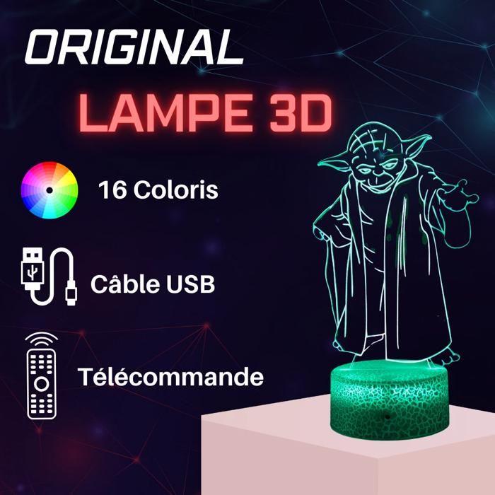 LED 3D Bedside Lamp - Master Yoda - Multicolored - Touch - Remote Control