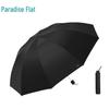 Tiian 33724E Three-Fold Sun & Rain Umbrella: Upgraded Black Sunshade with UV Protection for Business & Personal Use