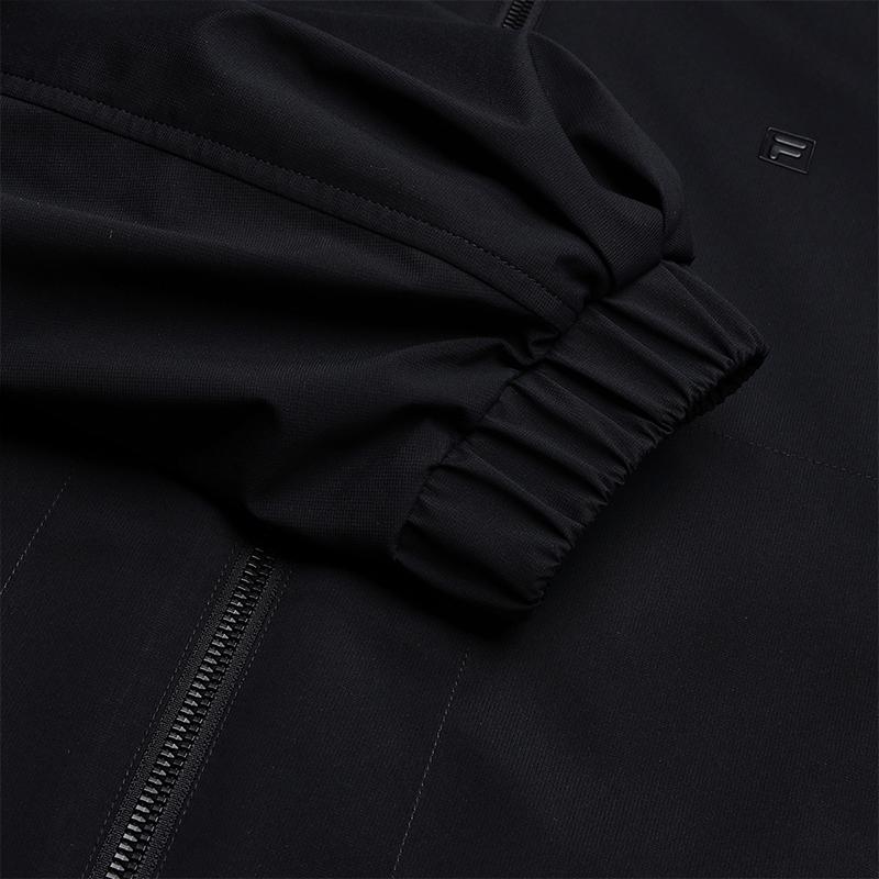 Fila White Minimalist Casual Jacket Women Jackets Black F11W633702FBK