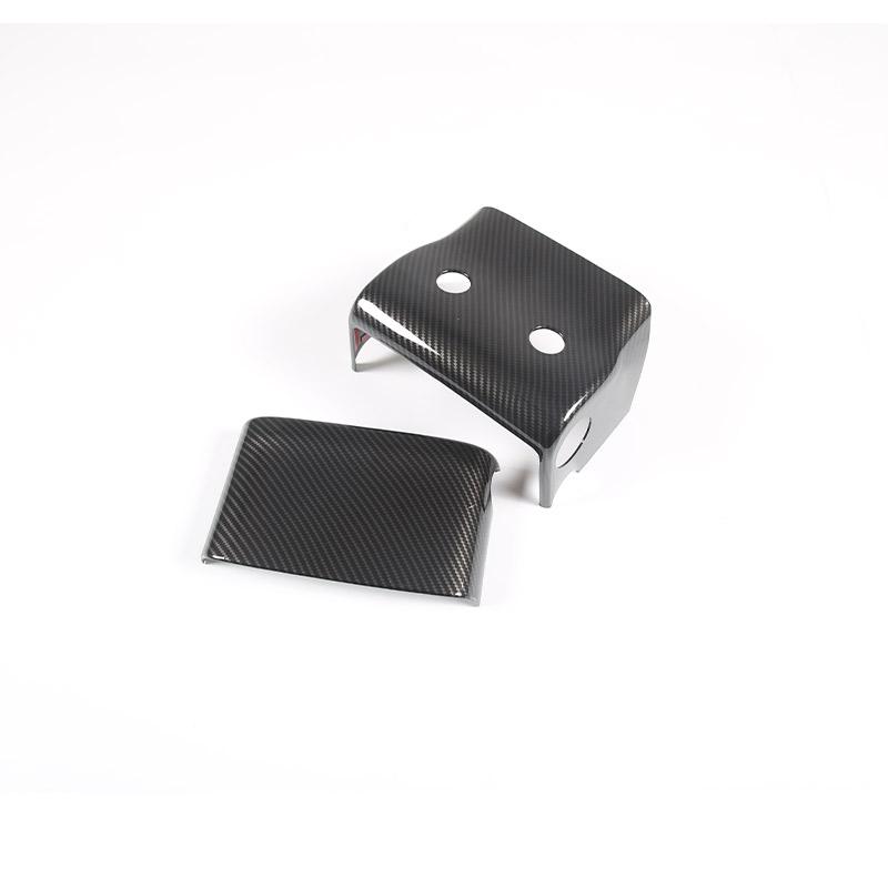 For Jaguar F-TYPE 2013-2026 ABS Matte black Steering Wheel Steering Column Base Cover Decorative Sticker Car Accessories