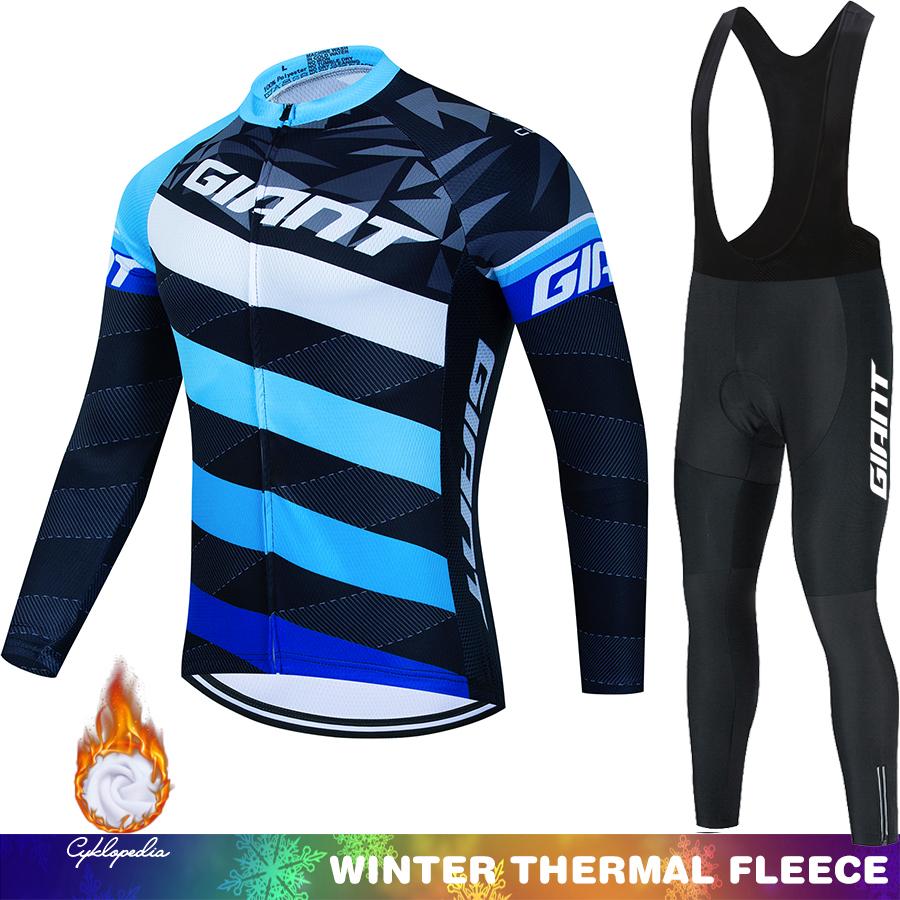 GIANT Thermisches Radtrikot Herren Fahrrad Winter Fleece Trägerhose Herrenhemd Kleidung Mann 2026 Sportbekleidung Set Pullover Bekleidungssets Fahrrad