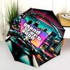 Grand Theft Auto V Folding Umbrella Suitable For All Seasons Umbrella Three Folds Travel Umbrella Printing