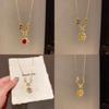 Flower Pendant Necklace With Gold Plating And Zirconia For Elegant Womens Fashion