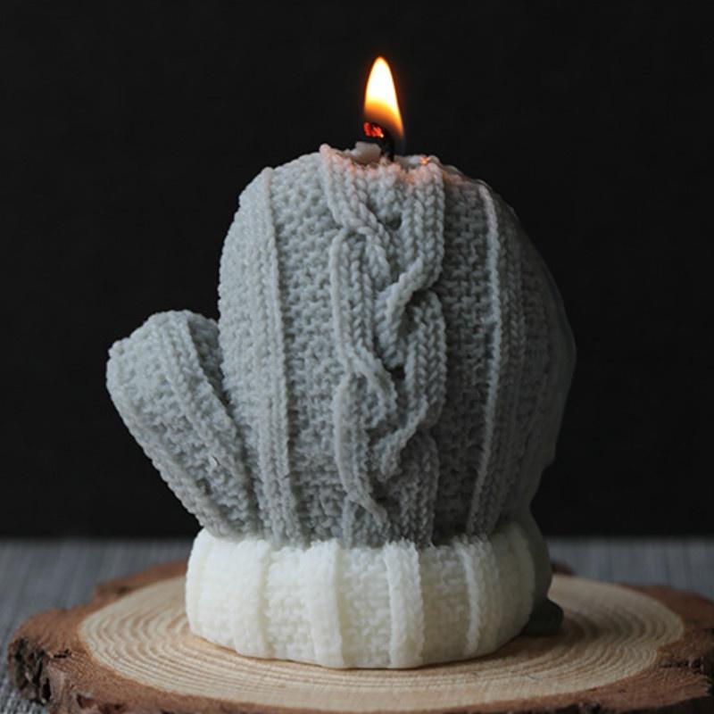 Woolen Gloves Candle Silicone Mold Christmas Series Winter Creative Baking Chocolate Biscuit Mousse Mold