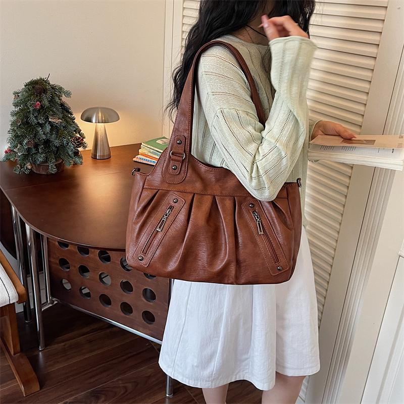 Vintage Women's Large Capacity Shoulder Bag Women's Portable Tote Bag