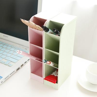 Farbiger, kreativer, multifunktionaler Schreibtisch-Organizer mit 4 Fächern, Stiftehalter, Make-up-Aufbewahrungsbox, Schul- und Büroaccessoires, Schreibwaren