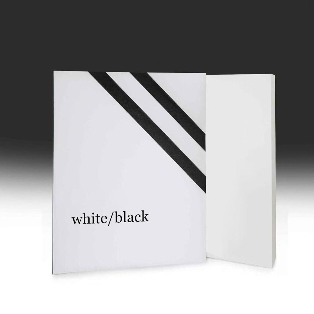Double Color Acrylic Sheet (8" x 12", 200 * 300 mm, 4 Pieces)-White/Black