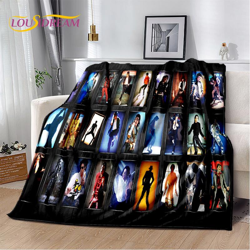 MJ Michael Jackson King of Pop 3D Soft Plush Blanket,Flannel Blanket Throw Blanket for Living Room Bedroom Bed Sofa Picnic Kids