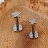 Right Grand G23 Titanium Internally Threaded Star Shape Labret Lip Monroe Helix Tragus Earring Stud Piercing