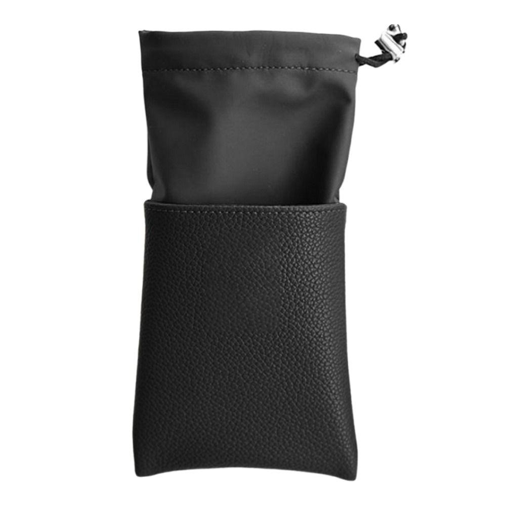 Drawstring Sunglasses Pouch PU Leather SunGlasses Holder Hanging Sunglasses  Eyewear Accessories