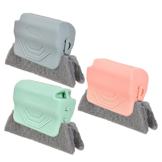 Window Track Scrubber Double-Sided Brush Set with Removable Sponge Car Vents