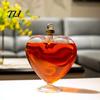 Glass Carafe for Fruit Wine Heart Shaped Bottle with Airtight Stopper, Elegant Crystal Texture Liquor Serving Container Decanter,