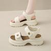 Fashion CRLAYDK Women Open Toe Doule Ankle Strap Wedge Sandals Fashion Hook&Loop Adjustable Summer Slides Beach Casual Platform Shoes