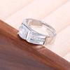  Geometric Zinc Alloy Couple Rings Gold-Plated Wedding Bands for Men and Women, Fashionable European American Style