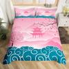 Japanischer Stil Bettbezug Ukiyo-E Thema Welle Bettwäsche Set Berg Fuji Tagesdecke Exotic Schlafzimmer Dekoration Damen Herren Geschenke