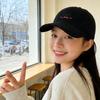 Casual Versatile Baseball Cap Embroidery Cat Pattern Korean Style Wide Brim Hat Adjustable Breathable Sun Protection Hat Unisex