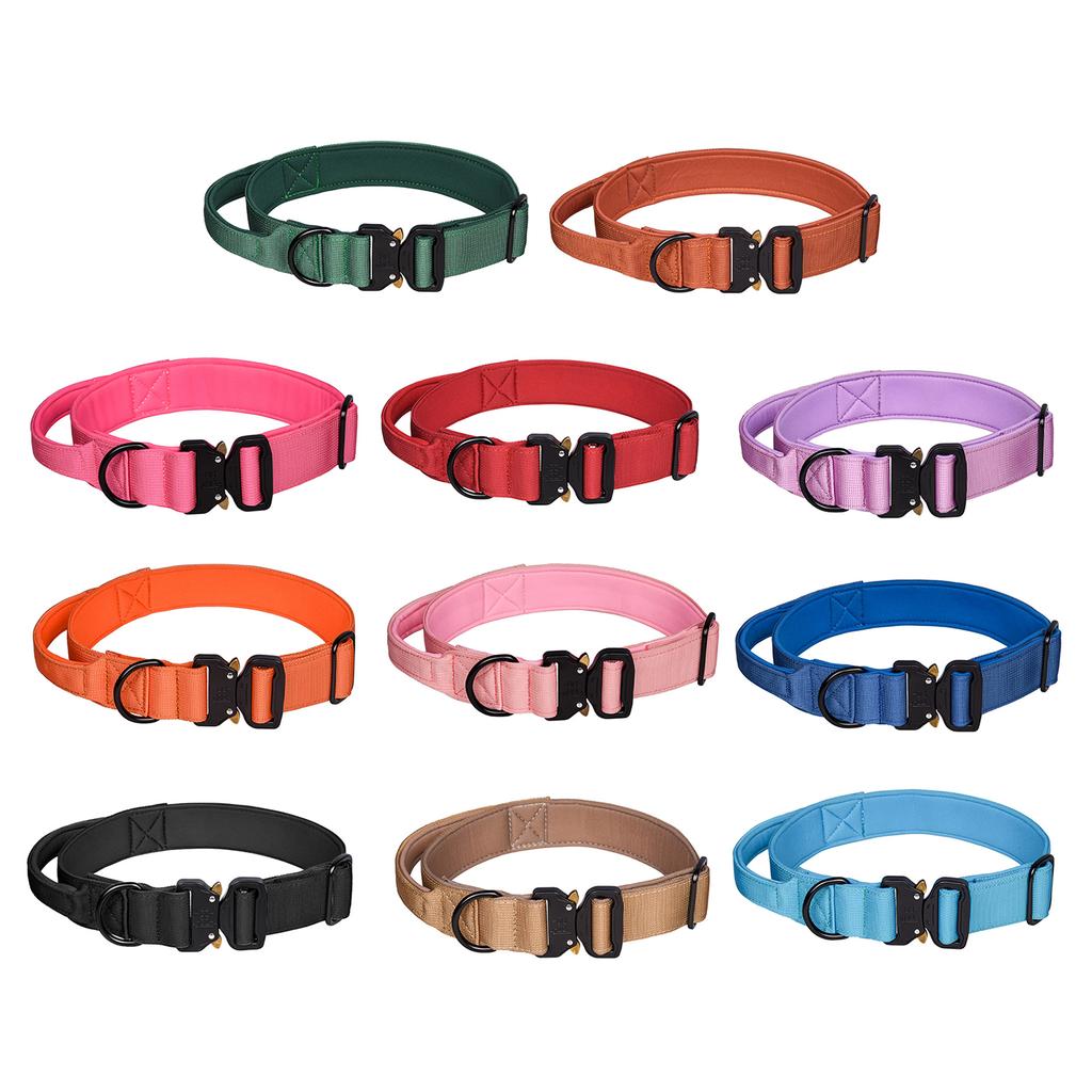 Adjustable Dog Collar with Quick Release Buckle Nylon Training Dog Collar for Medium and Large Dogs Adjustable Size