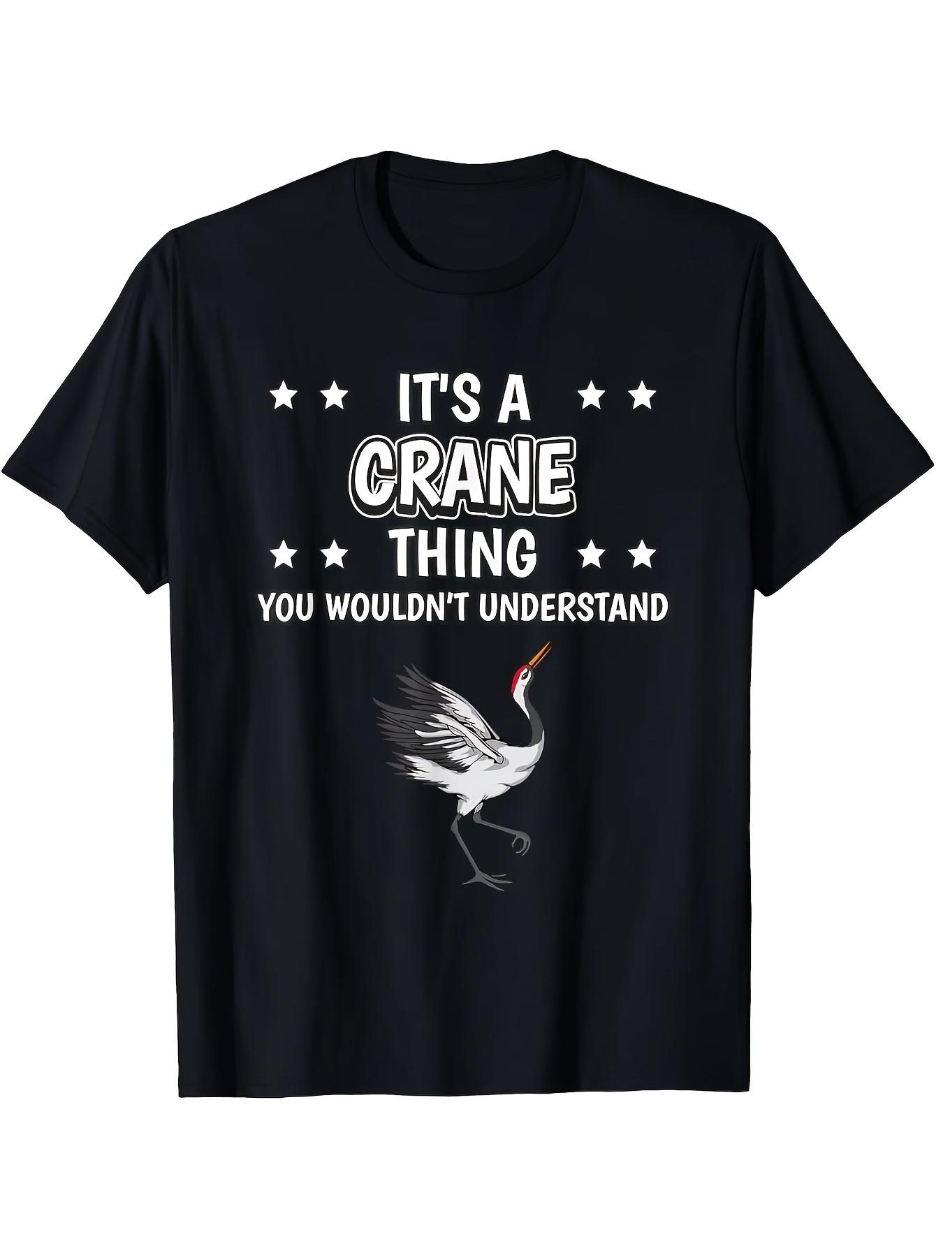 T-Shirt y2k Crane Pun T Black/White 4XL