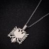 Collana con Ciondolo Aquila Albanese, Choker in Acciaio Inossidabile per Donna