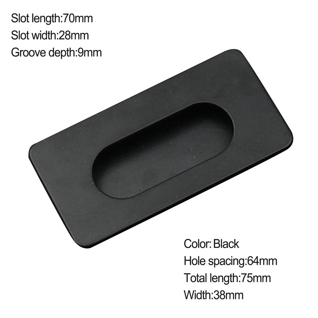With Screws Cabinet Handle Zinc Alloy Slotted Recessed Handle 1 Pc Concealed Handle Convenient For Furniture Practical