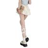 1Pair Jk Mid Tube Women Socks Fashionable Versatile Black White Solid Color Cross Straps Comfortable Breathable Socks
