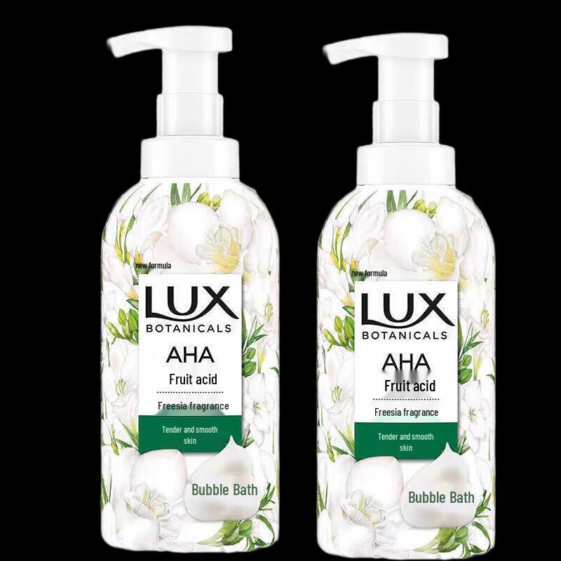 LUX Freesia Scent Essential Oil Fragrance Bubble Shower Gel