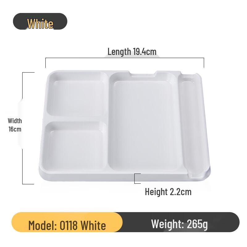 KANGMO Melamine 3-Compartment Square Sauce Dish