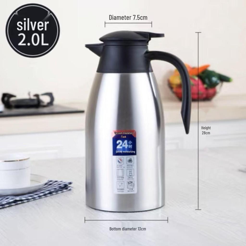 316 Stainless Steel Large Capacity Thermos Flask - Household Red Roman Kettle for Hot Water, Long-Lasting Warmth.