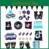 Stylish Tik Tok Birthday Party Tableware Decor Set With Cheerful Plates Cups Napkins And Colorful Banner