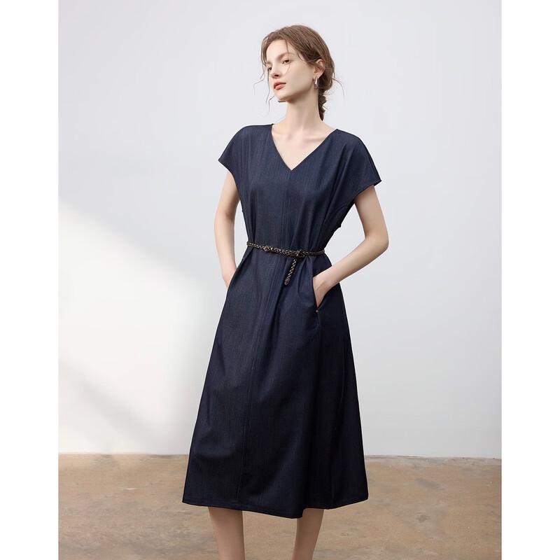 Demana Summer V-Neck Sleeveless A-Line Dress M