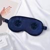 Flower Embroidered Eye Mask for Sleep Travel Comfort Women's Cosmetic Eye Mask with Flower Design
