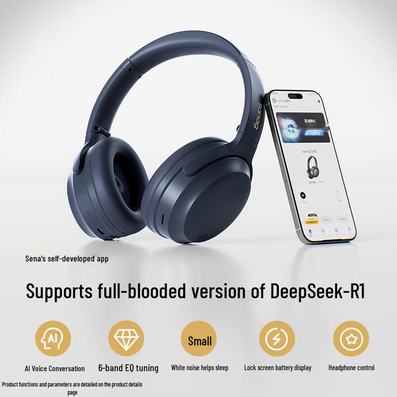 SANAG D60S AI Active Noise Cancelling Bluetooth Headset
