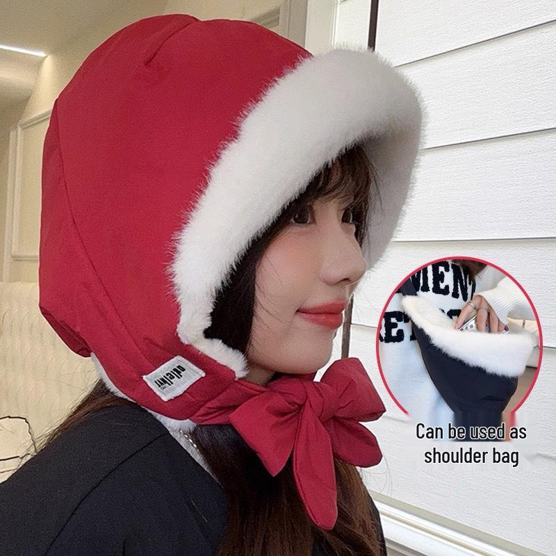 Women's Winter Plush Ushanka Hat with Ear Protection