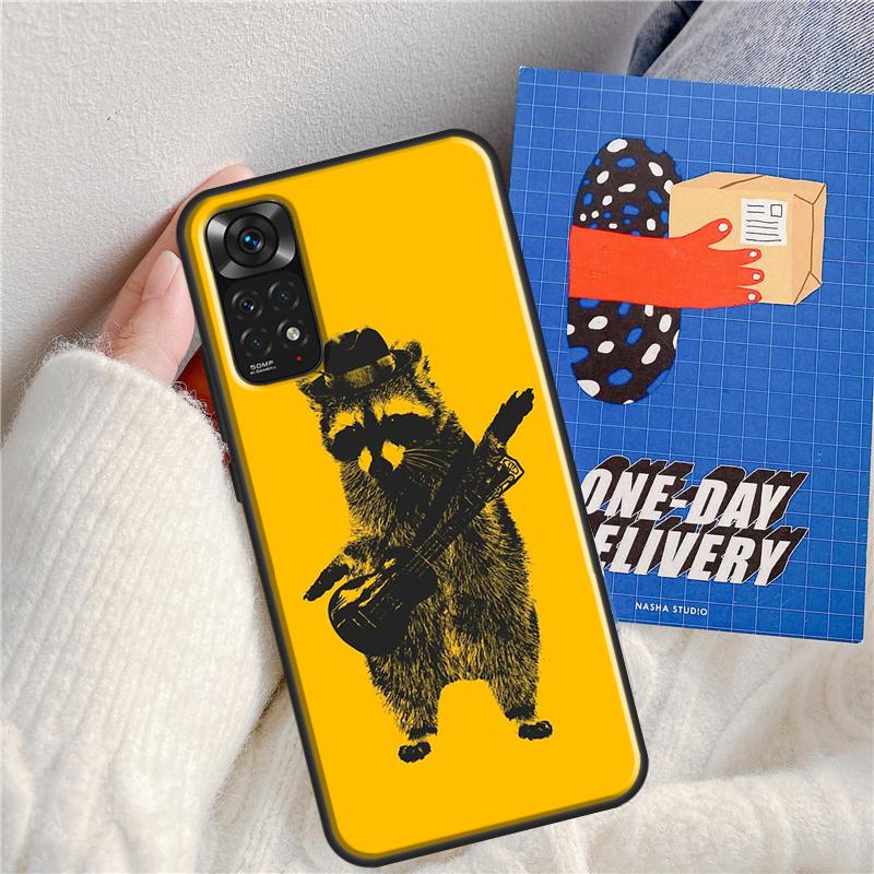 Cartoon Raccoon Kawaii over For Redmi 9 10 10A 9C 10C 12C Case For Redmi Note 8 9 10 11 12 Pro Plus 10S 11S 12S