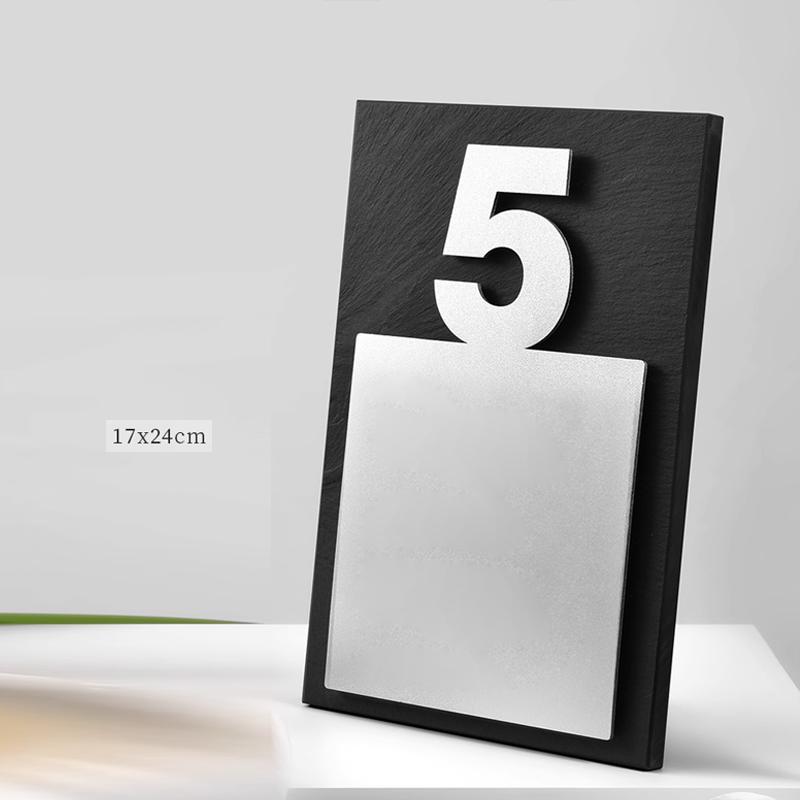 

Customized Metal Digital Year Anniversary Natural Rock Slab Trophy Company Annual Meeting Award, Anniversary Commemorations, 1Pc 17X24CM